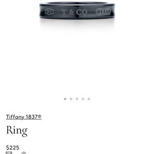 Tiffany & co 1837 Black Titanium Ring